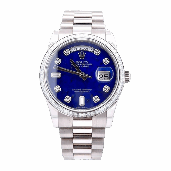 Rolex Day-Date 36 Lapislazuli Zifferblatt Diamanten Set - 118399BR