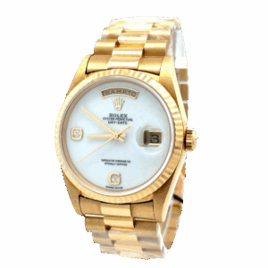 Rolex Day-Date 36 WHITE AGATA DIAL - 18238