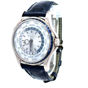Patek Philippe World Time Blue Sapphire Bezel 3 Pieces Ever Made