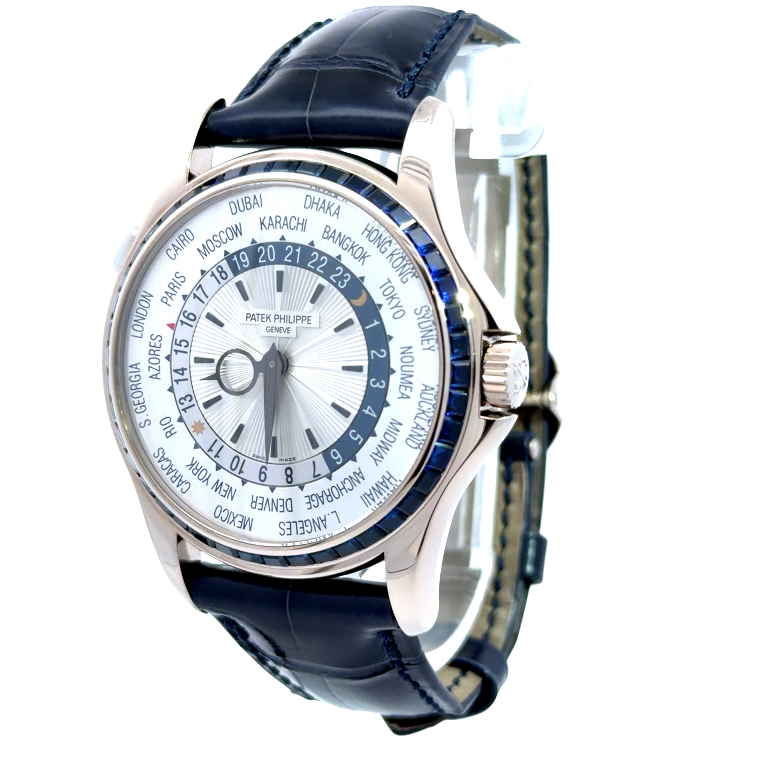 Patek Philippe World Time Blue Sapphire Bezel 3 Pieces Ever Made
