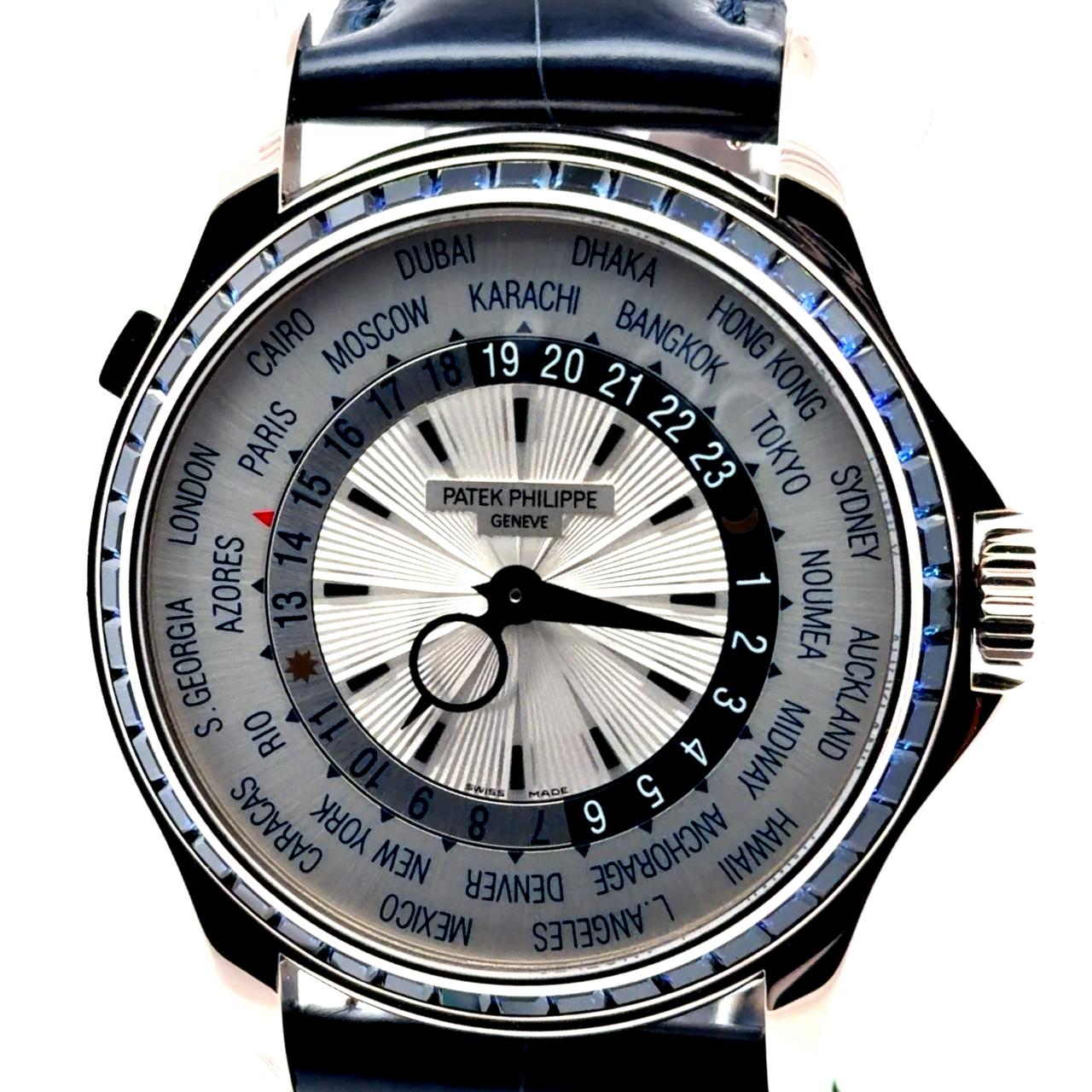 Patek Philippe World Time Blue Sapphire Bezel 3 Pieces Ever Made - Image 3