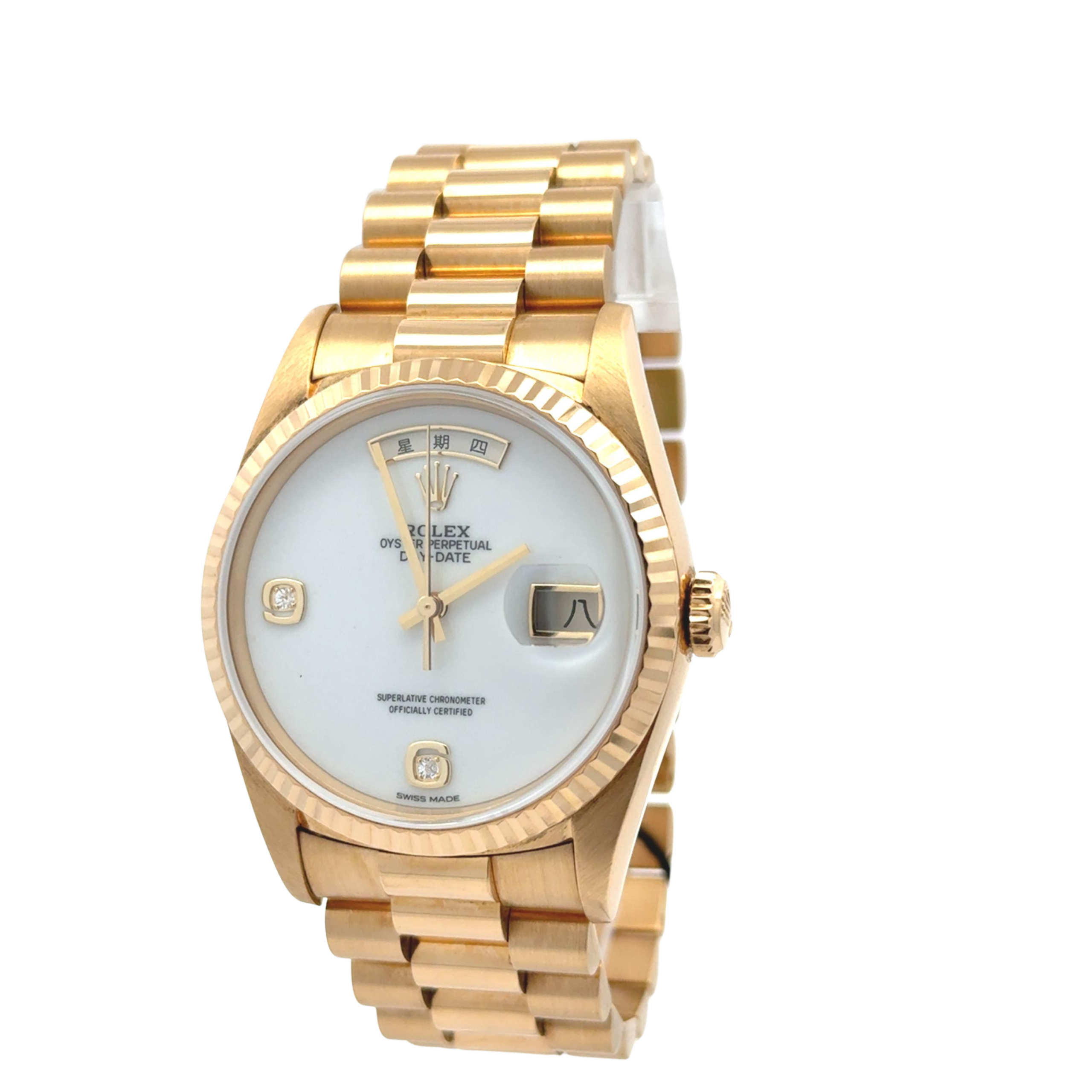 Rolex Day-Date 36 White Agata Dial