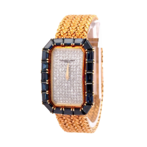 Vacheron Constantin Classic Diamond & Sapphire Gold Watch