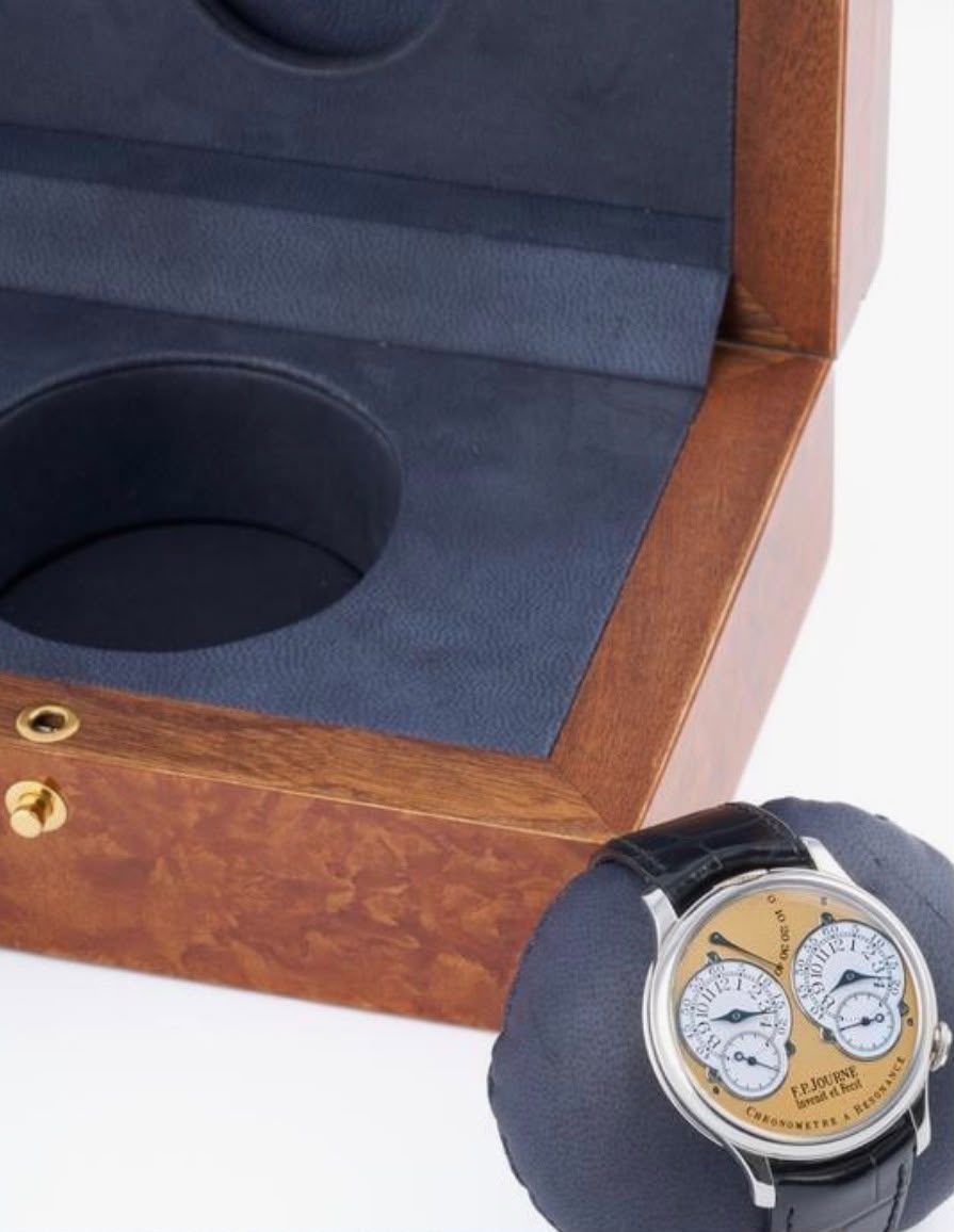 F.P.Journe Chronometre à Resonance Brass Movement 38mm Salmon Yellow Dial - Image 7