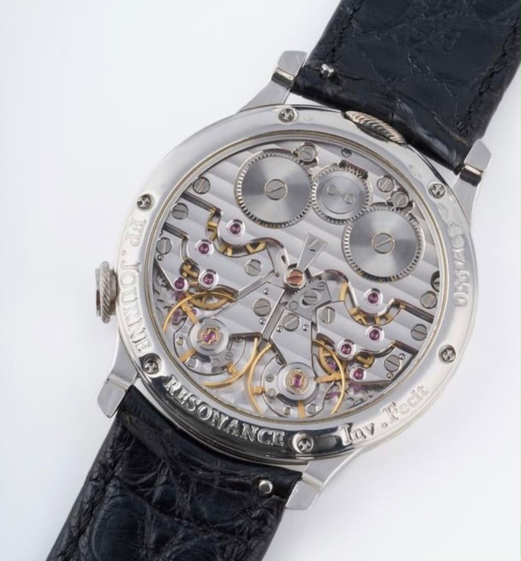 F.P.Journe Chronometre à Resonance Brass Movement 38mm Salmon Yellow Dial - Image 12
