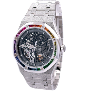 Audemars Piguet Royal Oak Double Balance Wheel Openworked Frosted Rainbow Full Set New